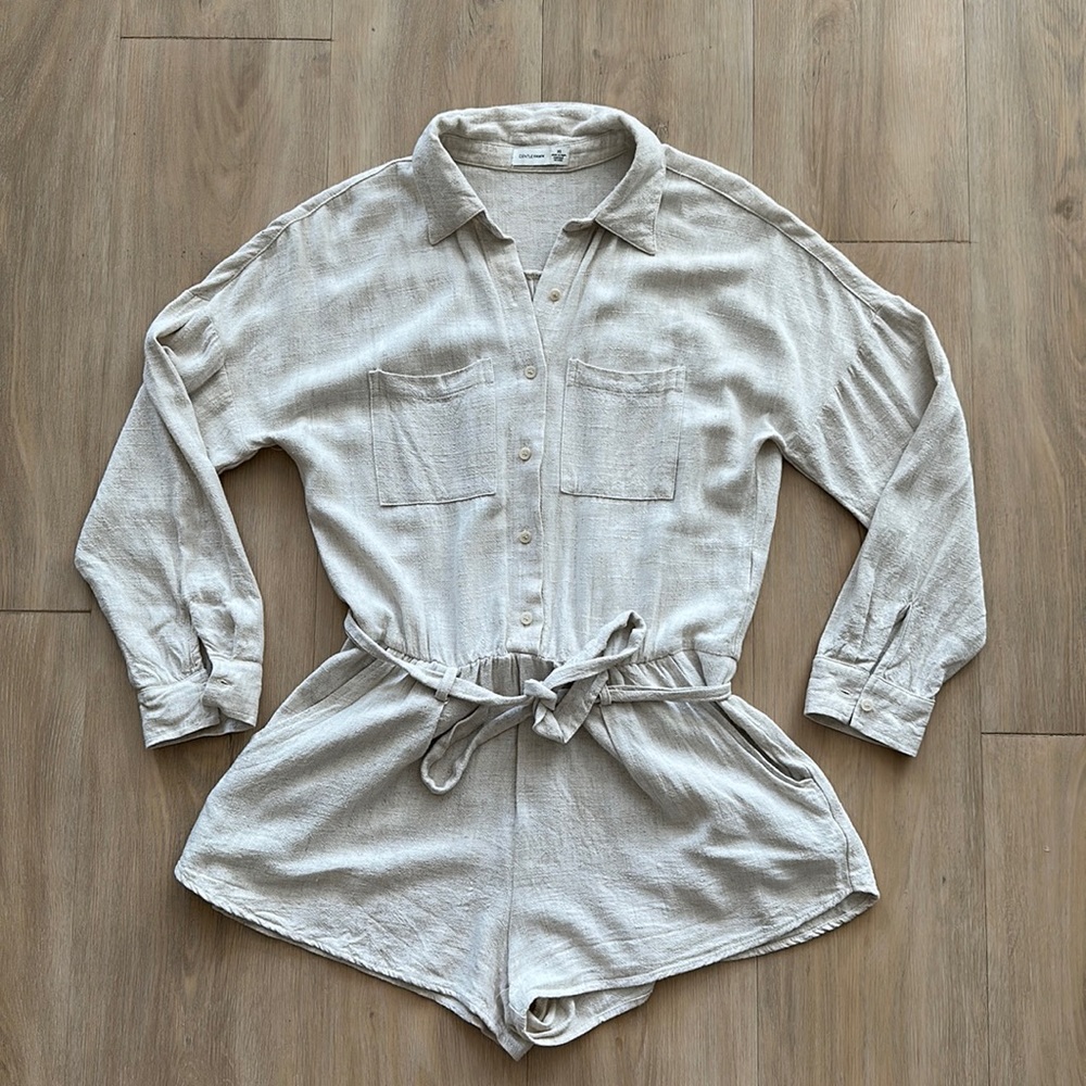 Gentle fawn linen romper